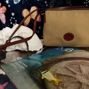 Dooney & Bourke Tan and Brown Crossbody Bag